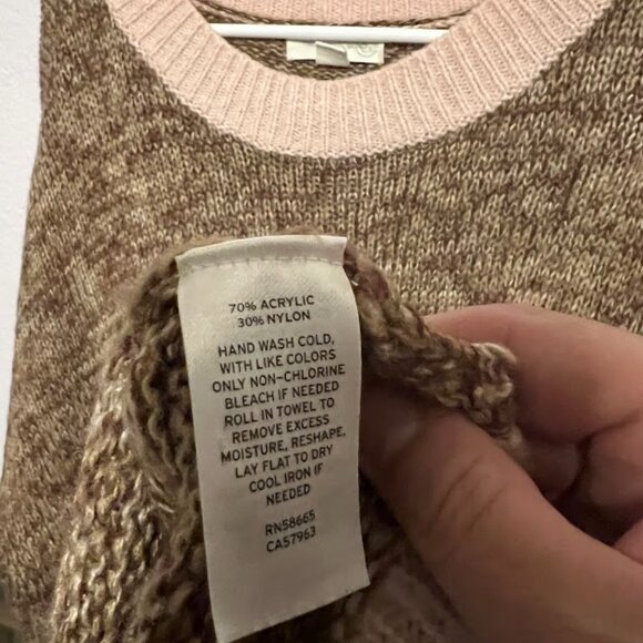 Treasure and Bond pink/brown sweater 2X - Picture 3 of 4